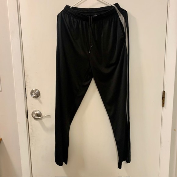 XPBX Pro Mens Black Athletic Drawstring Polyester Track Workout Pants Size Med - Picture 3 of 9